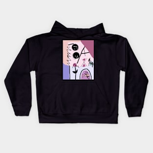 Kids and Scribbles Stick Figure Kids Hoodie